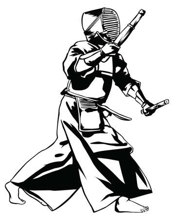Kendo.Vector illustrationのイラスト素材