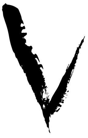 Handwritten acrylic alphabet  isolated on whiteのイラスト素材