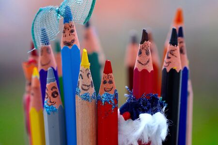Happy colorful pencilsの素材