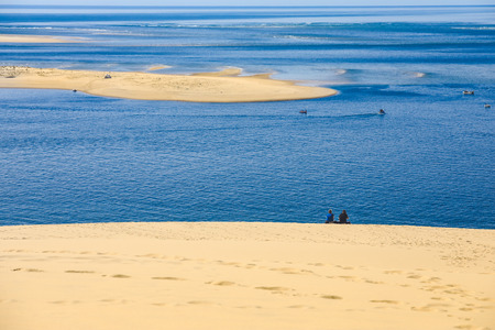 Dune of Pilat (Grande Dune du Pilat), the tallest sand dune in Europeの写真素材