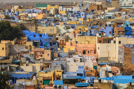 Blue city view Jodhpur in Rajasthan, Indiaの写真素材