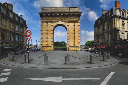 Bordeaux, France - February 21, 2020: Porte de Bourgogne in Bordeaux, Franceのeditorial素材