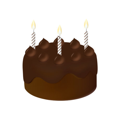 Chocolate cake stereoscopic