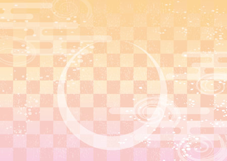 Japanese pattern background material,  checkered with traditional pattern.のイラスト素材