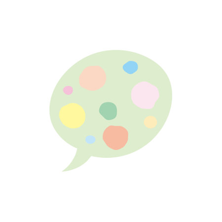 Checkered speech bubble setのイラスト素材