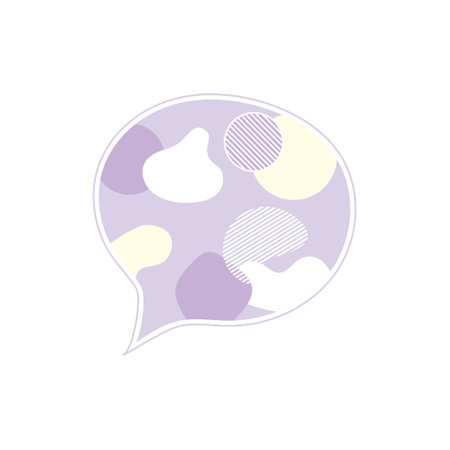 Checkered speech bubble setのイラスト素材