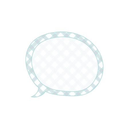 Checkered speech bubble setのイラスト素材