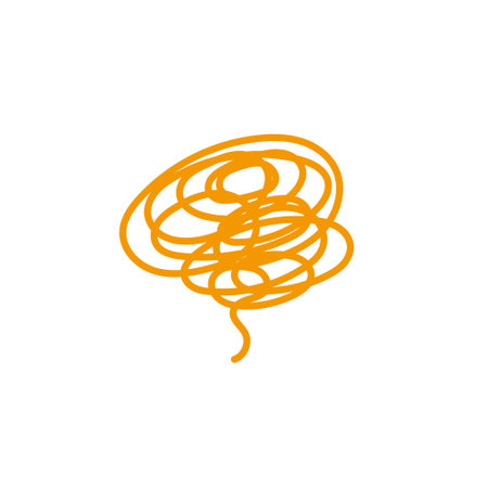 Comic marks. A fuzzy mark of bewilderment and irritation.のイラスト素材