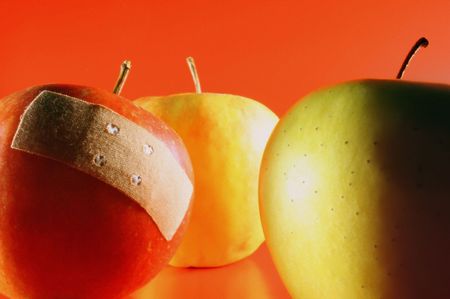 An apple a day keeps the doctor awayの写真素材