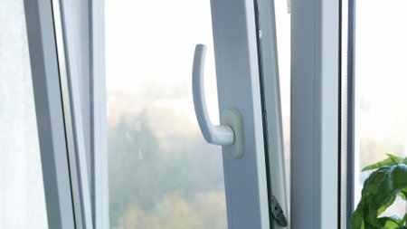 Image with a White Window in a Roomの写真素材