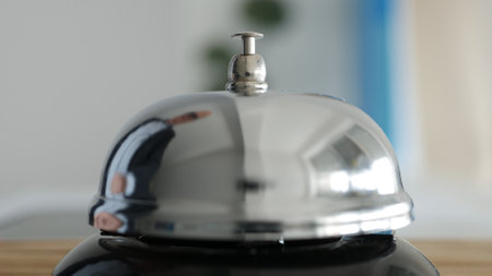 Image with the Bell from the Reception of a Hotel