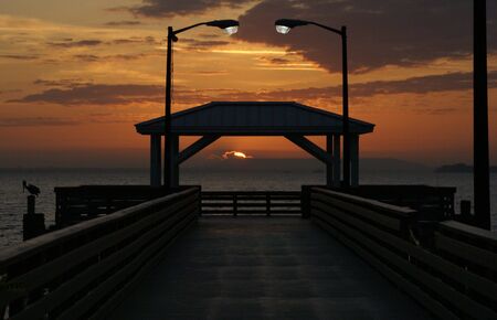 local pier Tampa Floridaの写真素材