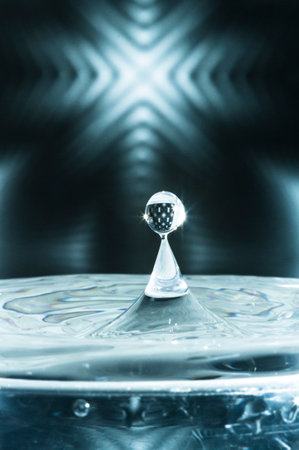 water drop splashの写真素材