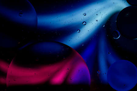 Abstract macro colorful background of oil and water