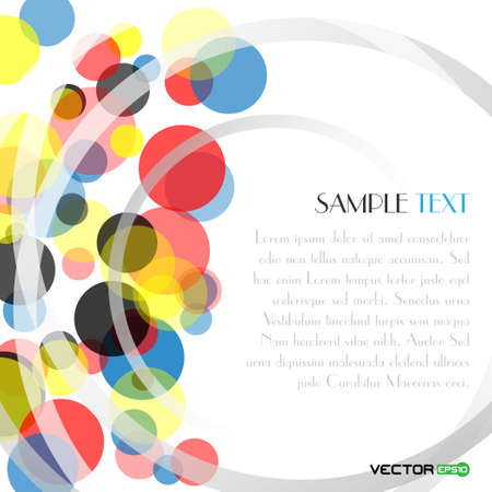 abstract background - colorful bubbles with circlesのイラスト素材