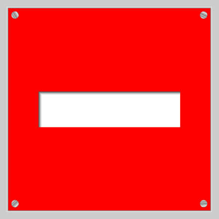 red board with screws indicating the prohibition of entryのイラスト素材