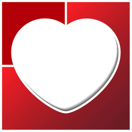 greeting card with heart on a red pink backgroundのイラスト素材