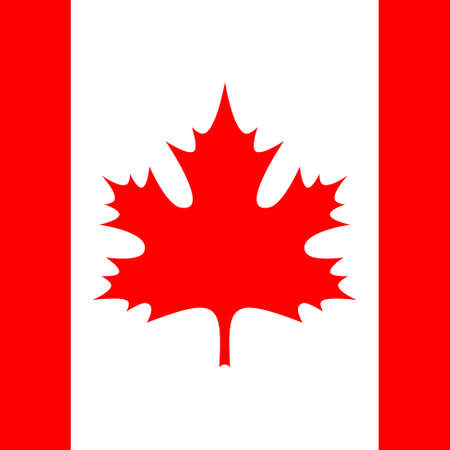 square with maple leaf - national flag of Canadaのイラスト素材