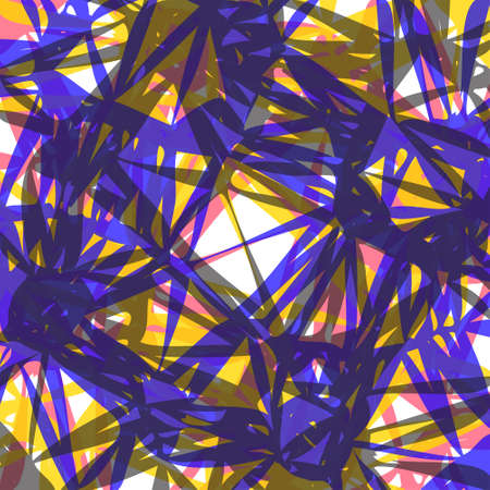 background illustration with yellow, red, gray and white abstract irregular shards in front of a...
