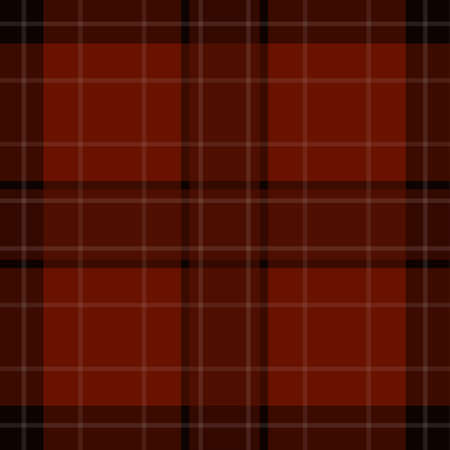 seamless illustration - red, brown, black tartan with squares and white stripesのイラスト素材