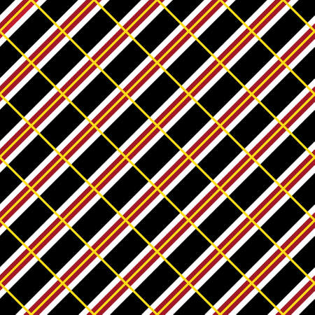 abstract seamless illustration - yellow, red, black and white diagonal lines