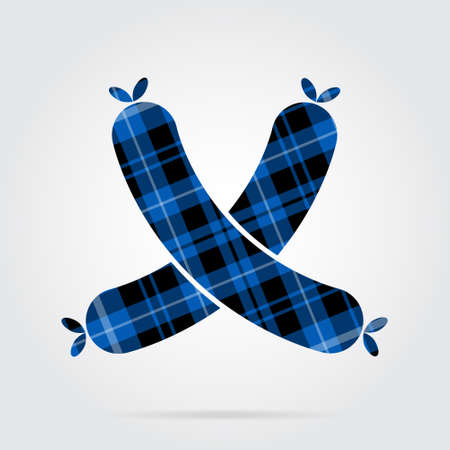 Stripped sausage illustration.のイラスト素材