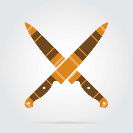 Orange knife illustration.のイラスト素材