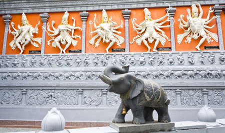 Five Hindi Gods and  Elephant with Bell and Chainの写真素材