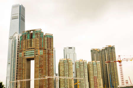 Several Residential Huge Buildings in the Hong Kong Areaの写真素材