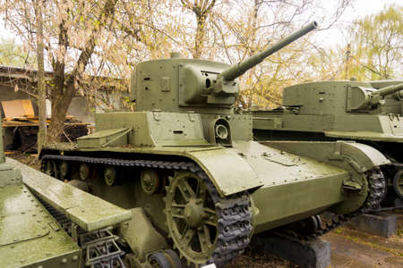 Russian Military WW2 Tank in Green Colorのeditorial素材