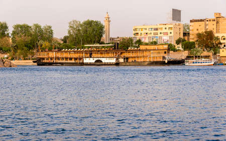 Nile River skyline with Boats