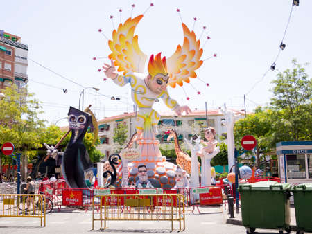 ALICANTE, SPAIN - JUNE 24, 2012  A street puppet bonfire sculpture for the Bonfires Puppet Festival...