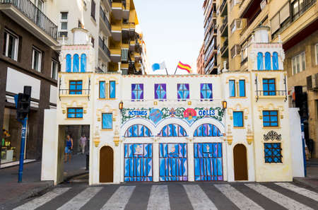 ALICANTE, SPAIN - JUNE 24, 2012  A street puppet bonfire sculpture for the Bonfires Puppet Festival on June 24, 2012 in Alicante, Spain のeditorial素材