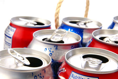 Recycle concept. Aluminum cans closeup for use as background or concept