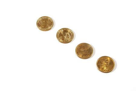 American money, one dollar coinsの写真素材