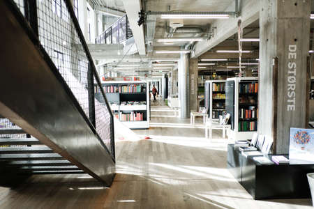 Interior of KulturvÃ¦rftet in HelsingÃ¸r,Denmark, The Culture Yard with sunlight passes through...