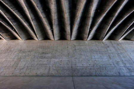 The concrete structure entrance of Hill of the buddha in Hokkaido, Japan designed by Tadao Andoのeditorial素材