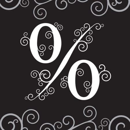Vector background with percent symbolのイラスト素材