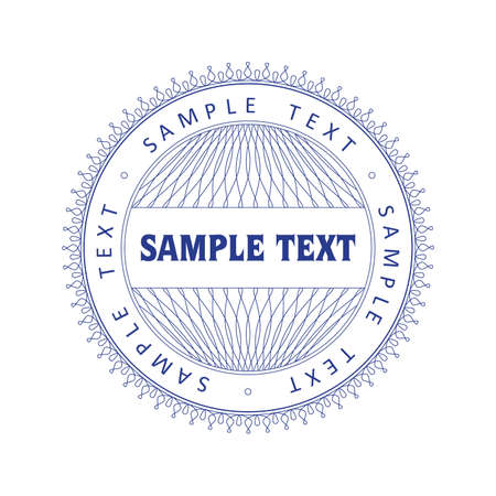 Guilloche blue print, pattern for currency, certificate or diplomasのイラスト素材