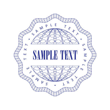 Guilloche seal for the companyのイラスト素材