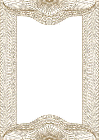 Guilloche vector frame for diploma or certificateのイラスト素材