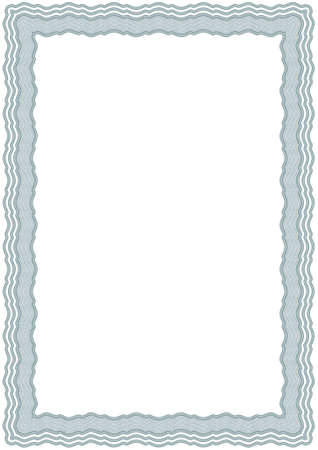 Guilloche vector green frame for diploma or certificateのイラスト素材