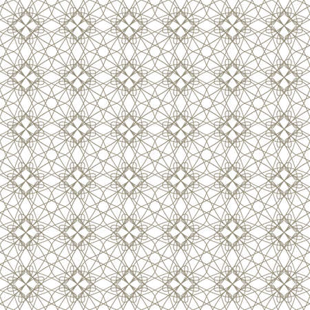 Vector seamless illustration of tangier grid, abstract guilloche backgroundのイラスト素材
