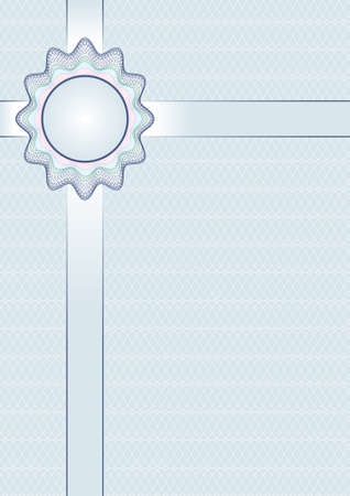 Guilloche vector blue frame for diploma or certificateのイラスト素材
