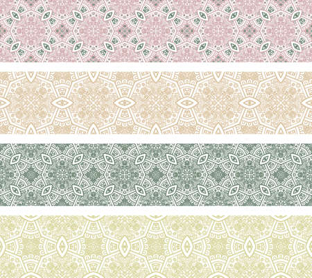 Set of borders with ornament  Interesting solutions for your designのイラスト素材