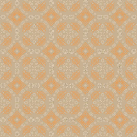 Creative design of a retro background in brown and orange colors, seamless illustration