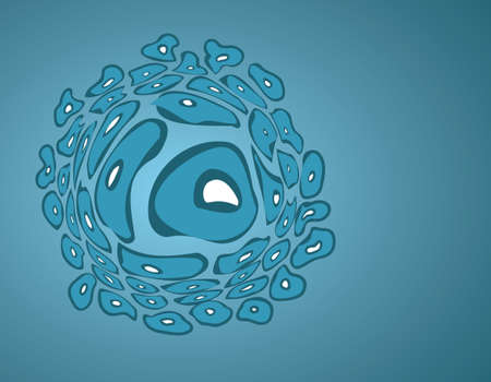 Abstract background from the set molecules on a blue backgroundのイラスト素材