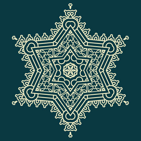 Snowflake on a blue background, element for designのイラスト素材