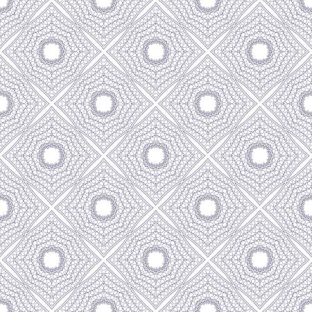 Vector seamless illustration of tangier grid, abstract guilloche backgroundのイラスト素材