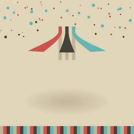 Abstract design creativity background of colorful ribbons, vector illustrationのイラスト素材